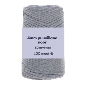 4mm 100m punutud nöör keskmine hall