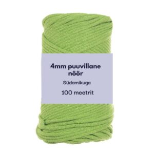 4mm 100m punutud nöör laimitoon