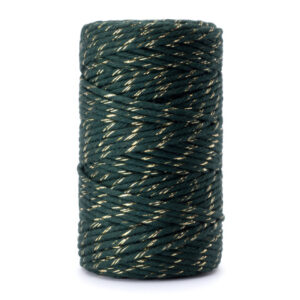 2mm 60m makramee pudeliroheline kuldniidiga