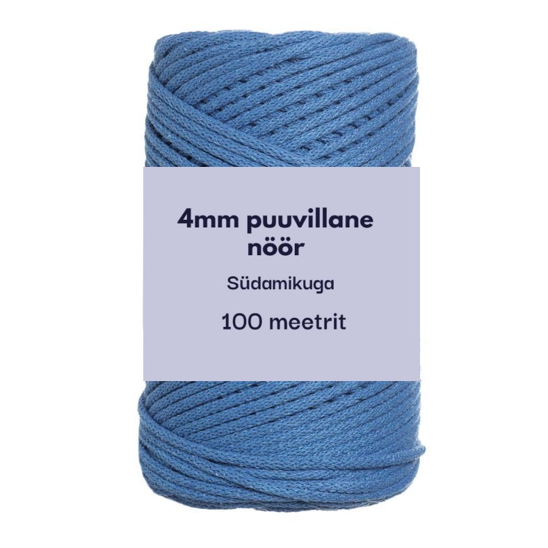 4mm 100m punutud nöör tumedam türkiis