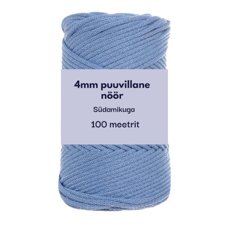 4mm 100m punutud nöör tumedam taevasinine