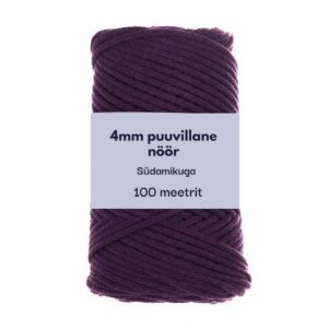 4mm 100m punutud nöör ploomililla