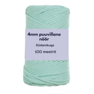 4mm 100m punutud nöör hele piparmünt