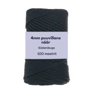 4mm 100m punutud nöör pudeliroheline