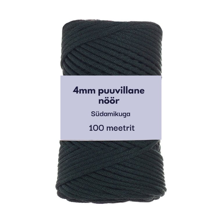 4mm 100m punutud nöör pudeliroheline