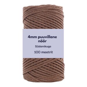 4mm 100m punutud nöör tume karamell