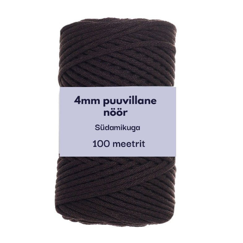 4mm 100m punutud nöör tumepruun