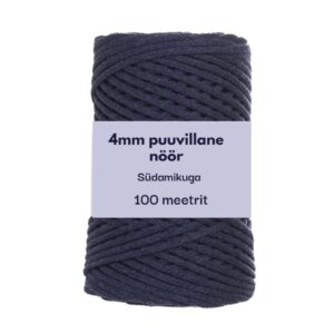 4mm 100m punutud nöör denim